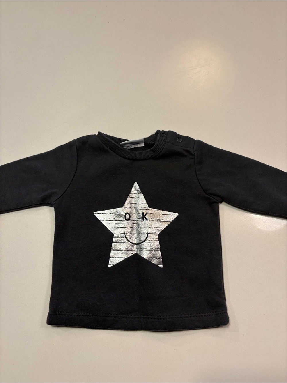 Sterling Baby Grey Sweatshirt with Silver Star Graphic